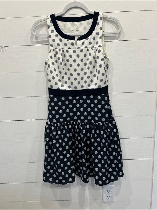 J. Crew Dresses & Skirts - J Crew Navy Polka Dot Sleeveless Dress. Sz: 4-6 Based on an Educated Guess :-)
